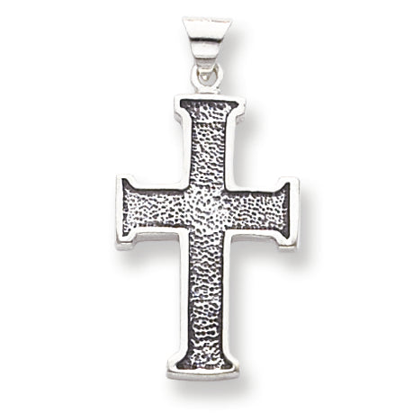 Sterling Silver Antiqued Cross Pendant