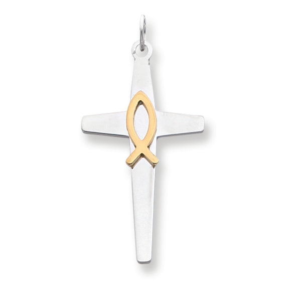 Sterling Silver & Vermeil Cross Pendant