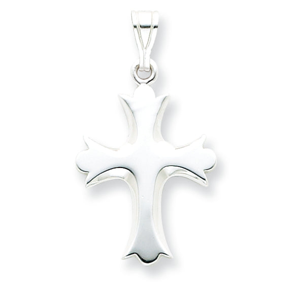 Sterling Silver Fleur de lis Cross Pendant