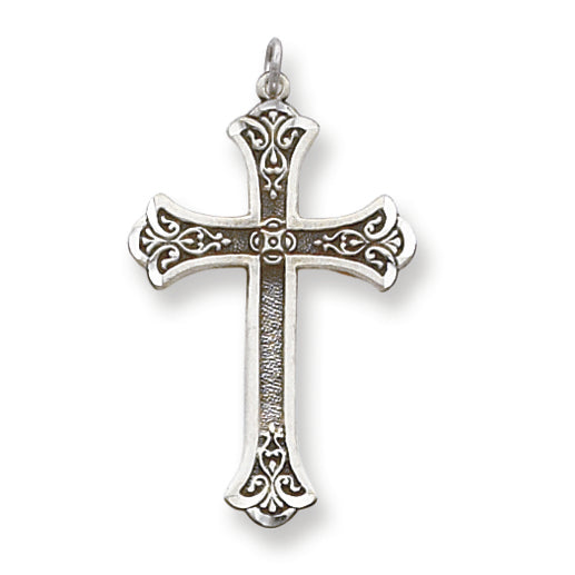 Sterling Silver Antiqued Cross Pendant