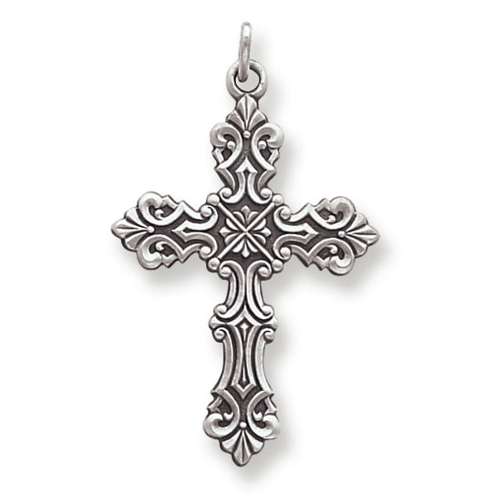 Sterling Silver Antiqued Cross Pendant