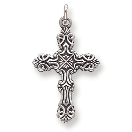 Sterling Silver Antiqued Cross Pendant