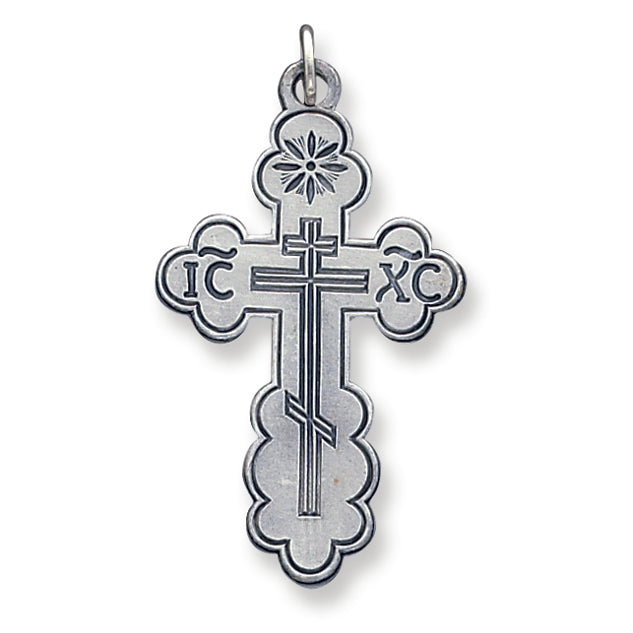 Sterling Silver Eastern Orthodox Cross Charm