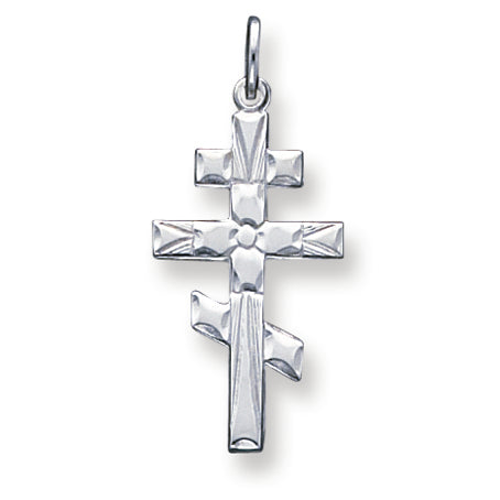 Sterling Silver Eastern Orthodox Cross Charm