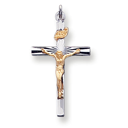 Sterling Silver & Vermeil INRI Crucifix Charm