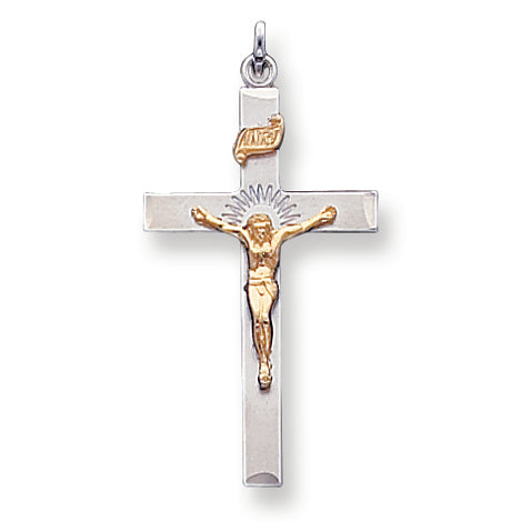 Sterling Silver & Vermeil INRI Crucifix Charm