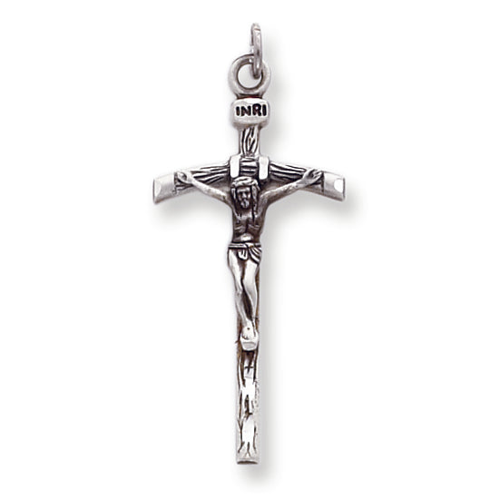 Sterling Silver Antiqued Crucifix Pendant