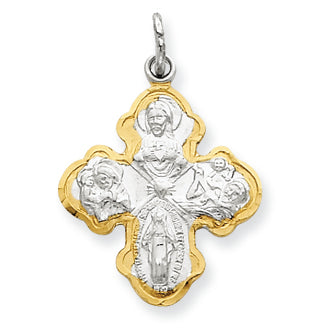 Sterling Silver & Vermeil 4-way Medal