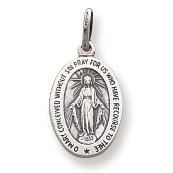 Sterling Silver Antiqued Miraculous Medal