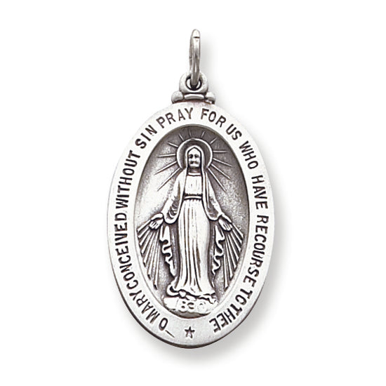 Sterling Silver Antiqued Miraculous Medal