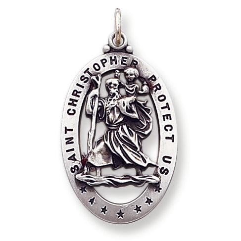 Sterling Silver St.Christopher Medal