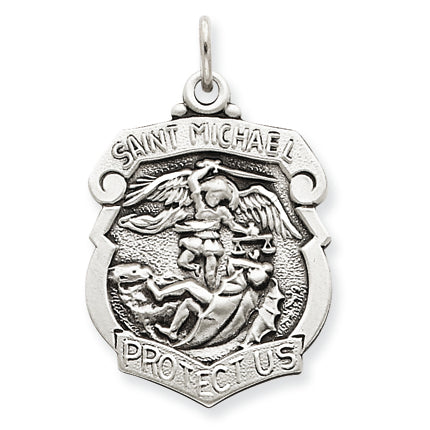 Sterling Silver St. Michael Badge Medal