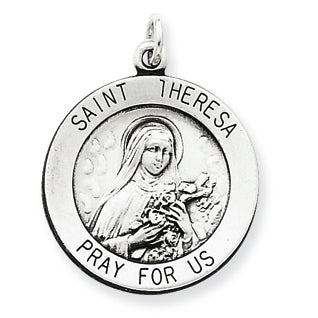 Sterling Silver St. Theresa Medal