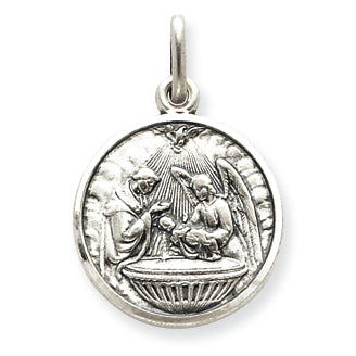 Sterling Silver Baptism Medal