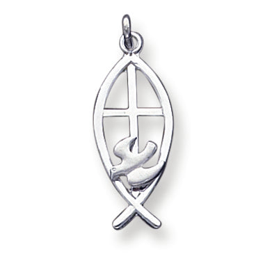 Sterling Silver Ichthus Fish Charm