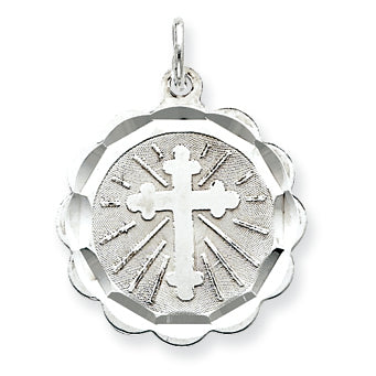 Sterling Silver Cross Disc Charm