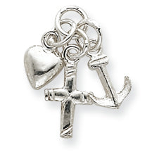 Sterling Silver Faith, Hope & Charity Charm