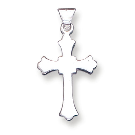 Sterling Silver Fluer de lis Cross Pendant