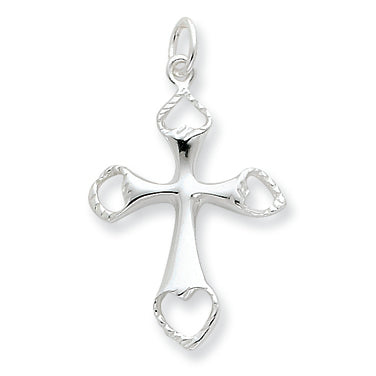 Sterling Silver Polished Cross Charm