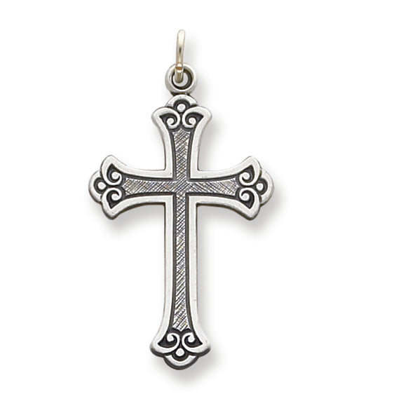 Sterling Silver Antiqued Cross Pendant