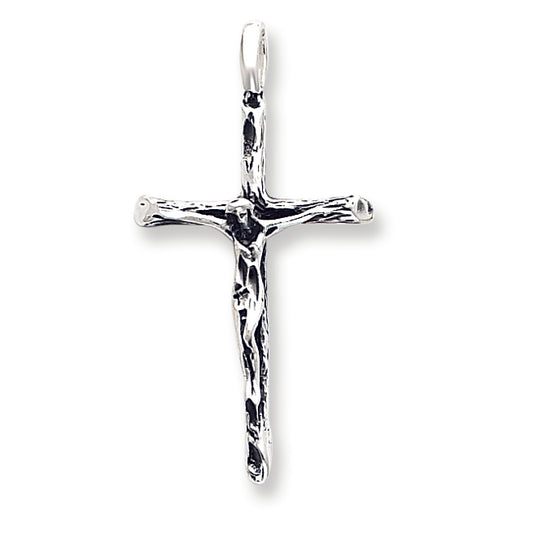 Sterling Silver Antiqued Crucifix Charm