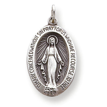 Sterling Silver Antiqued Miraculous Medal