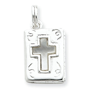 Sterling Silver & Mother of Pearl Bible Charm