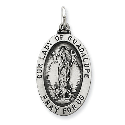 Sterling Silver Our Lady Of Guadalupe Medal