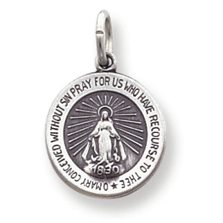 Sterling Silver Antiqued Miraculous Medal