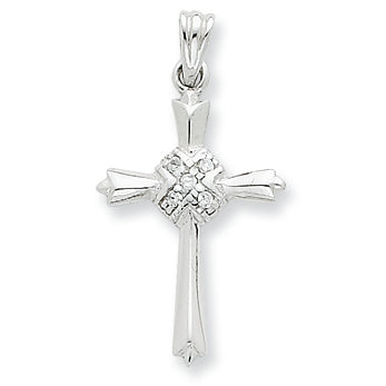 Sterling Silver CZ Celtic Cross Pendant