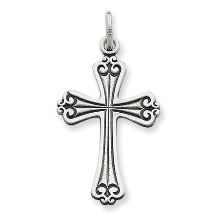 Sterling Silver Antiqued Cross Pendant