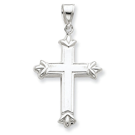 Sterling Silver Fleur-de-lis Cross Pendant