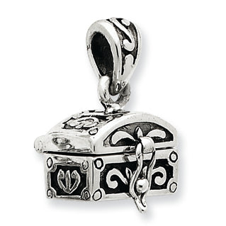 Sterling Silver Antiqued Chest Pendant