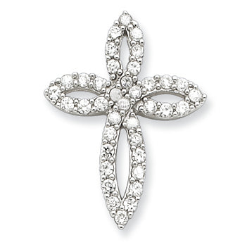 Sterling Silver CZ Passion Cross Pendant