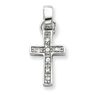 Sterling Silver CZ Latin Cross Pendant