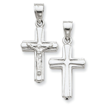 Sterling Silver Hollow Crucifix Pendant