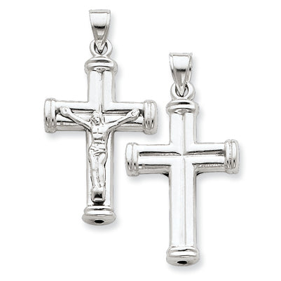 Sterling Silver Hollow Latin Crucifix Pendant