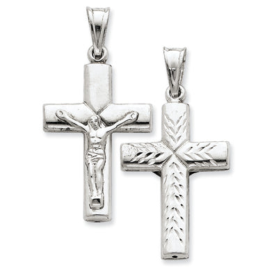 Sterling Silver Hollow Latin Crucifix Pendant