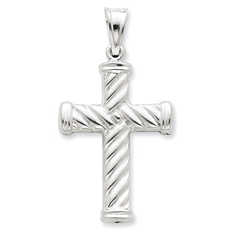 Sterling Silver Hollow Latin Cross Pendant