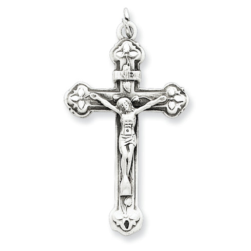 Sterling Silver Antiqued INRI Crucifix Pendant