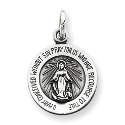 Sterling Silver Antiqued Miraculous Medal