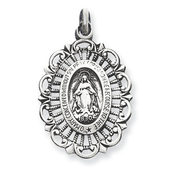 Sterling Silver Antiqued Miraculous Medal