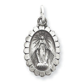 Sterling Silver Antiqued Miraculous Medal