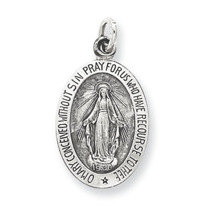 Sterling Silver Antiqued Miraculous Medal