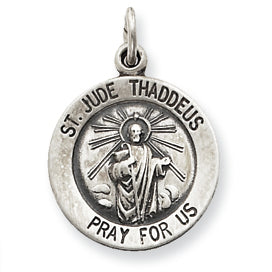 Sterling Silver Saint Jude Thaddeus Medal