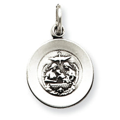 Sterling Silver Antiqued Baptismal Medal