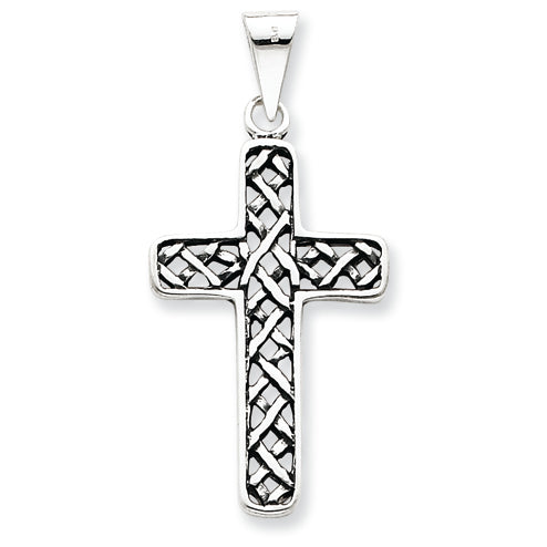 Sterling Silver Antiqued Cross Pendant