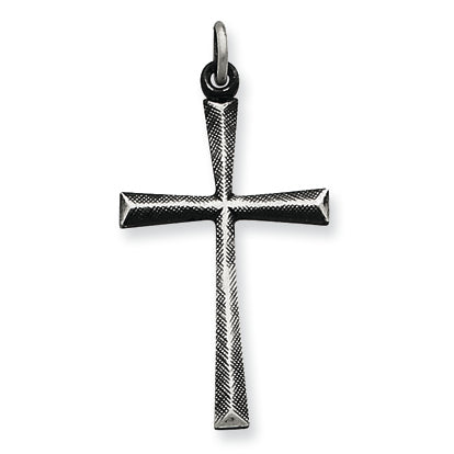 Sterling Silver Antiqued Cross Charm