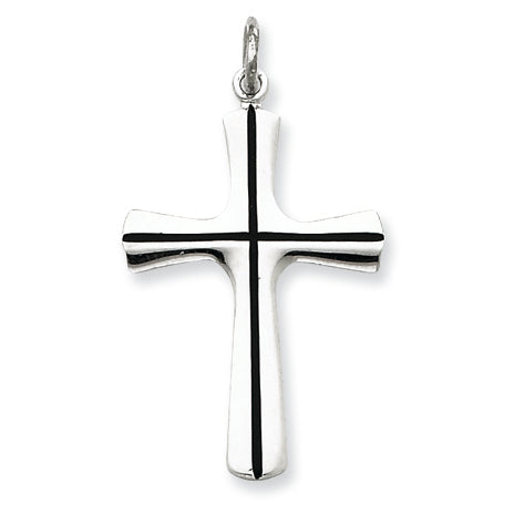 Sterling Silver Enamel Cross Pendant