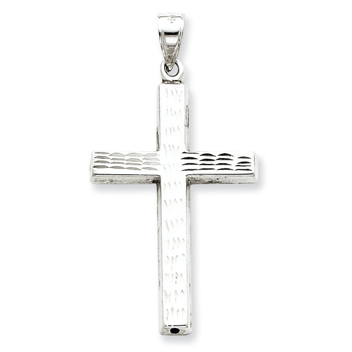 Sterling Silver Diamond Cut Cross Pendant